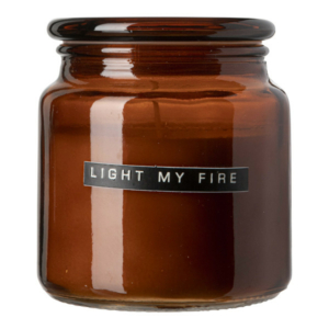 102533 Big scented candle amber glass cedarwood Light my fire 87201650187961